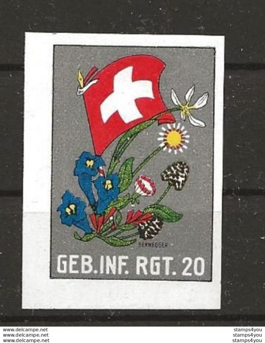 409 - 13 - Timbre Non-dentelé Neuf  "Geb. Inf. Rgt. 20" - Labels