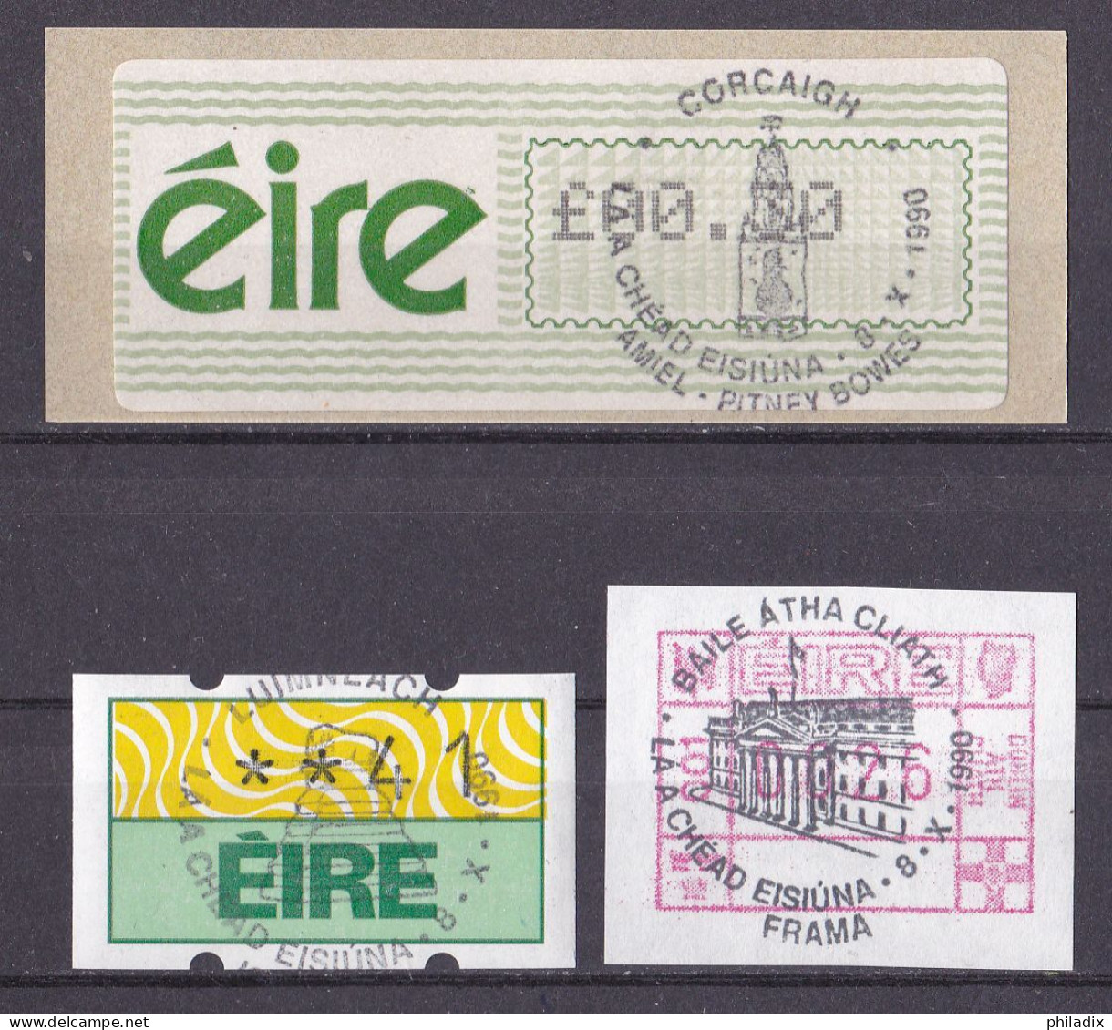 Irland Konvolut  Von 1990 O/used (A4-23) - Franking Labels