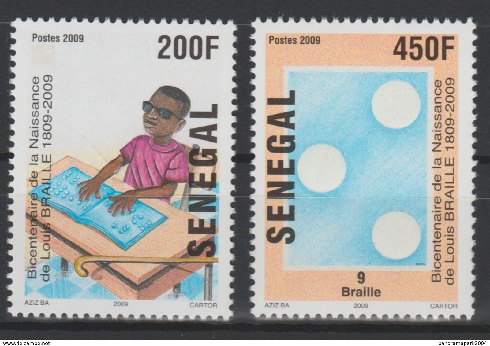 Sénégal 2009 Mi. 2146 - 2147 Louis Braille Aveugles Blind - Senegal (1960-...)