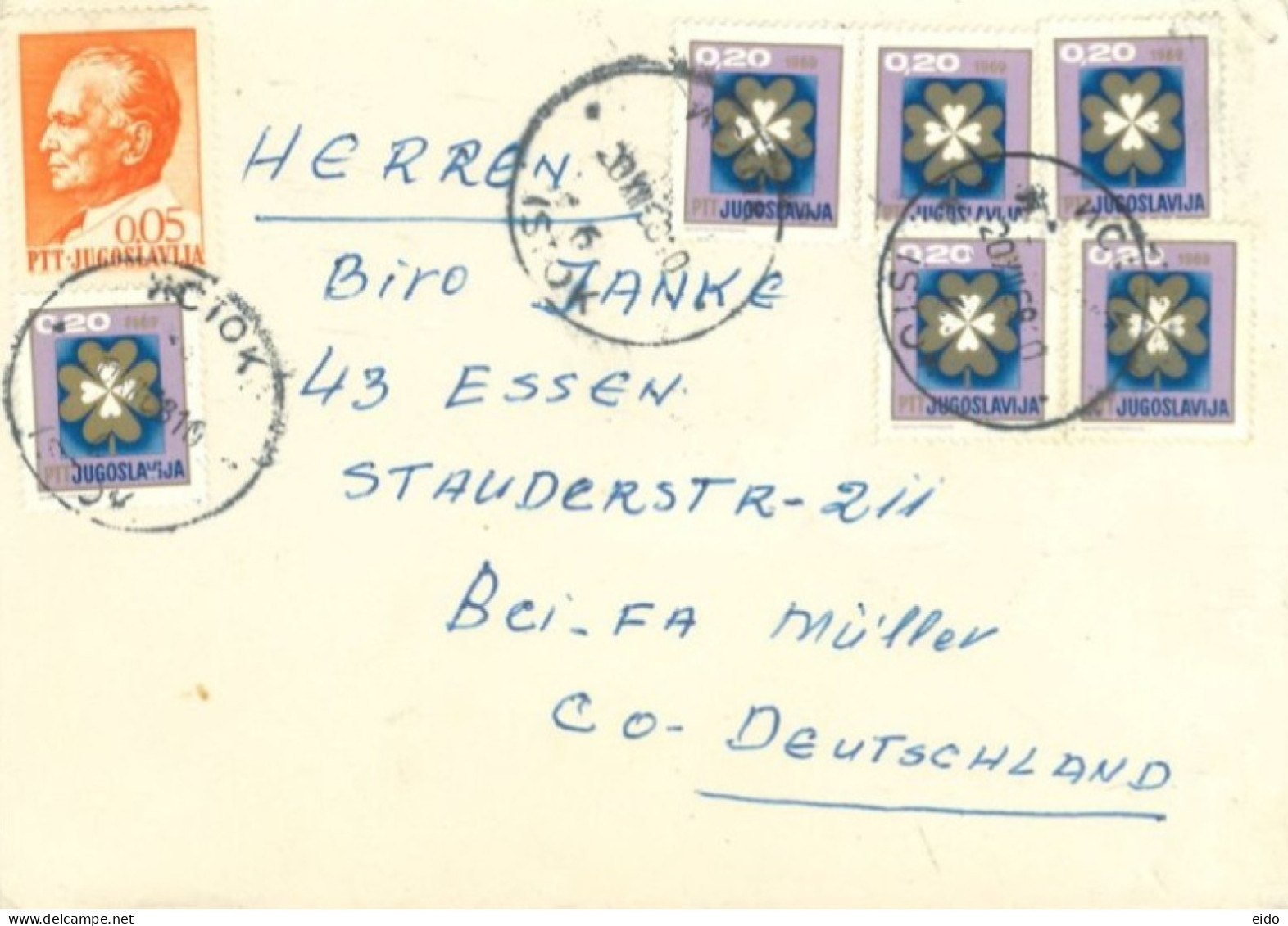 YUGOSLAVIA  - 1963, STAMPS COVER TO GERMANY. - Cartas & Documentos