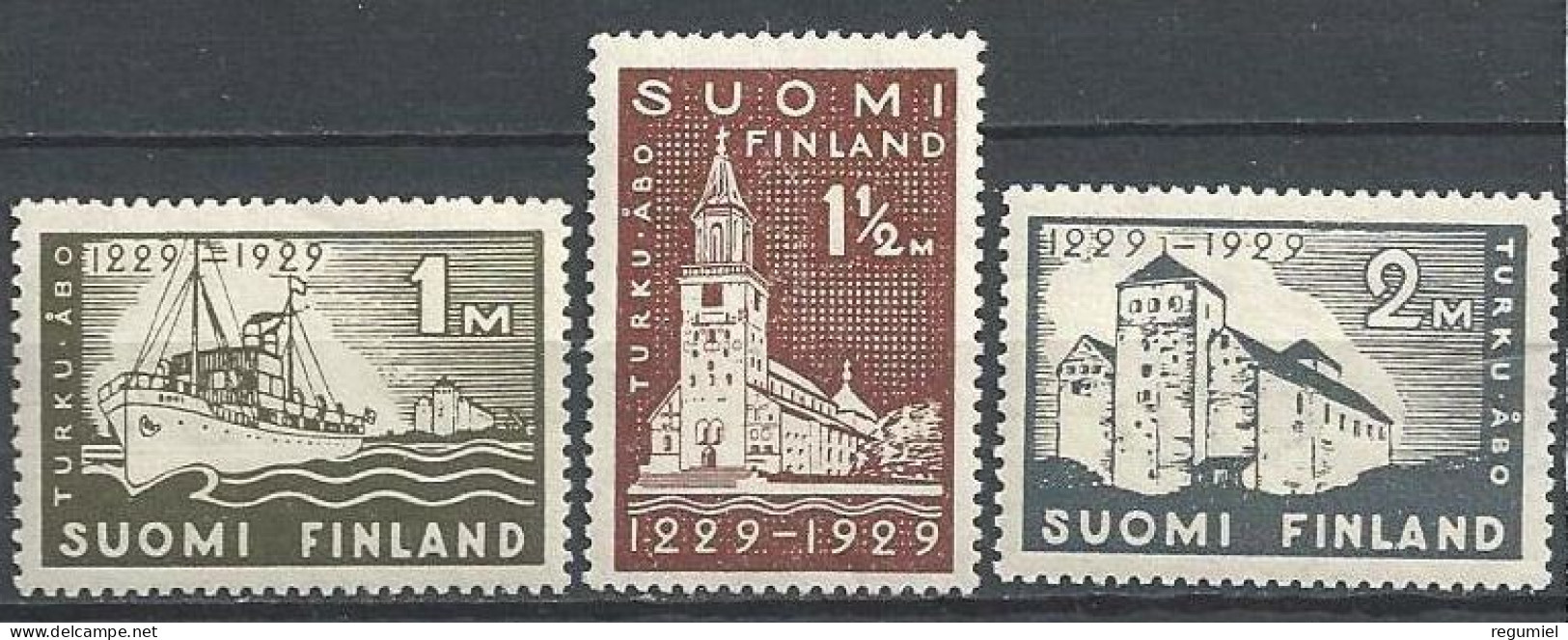 Finlandia 0136/138 * Charnela. 1929 - Unused Stamps