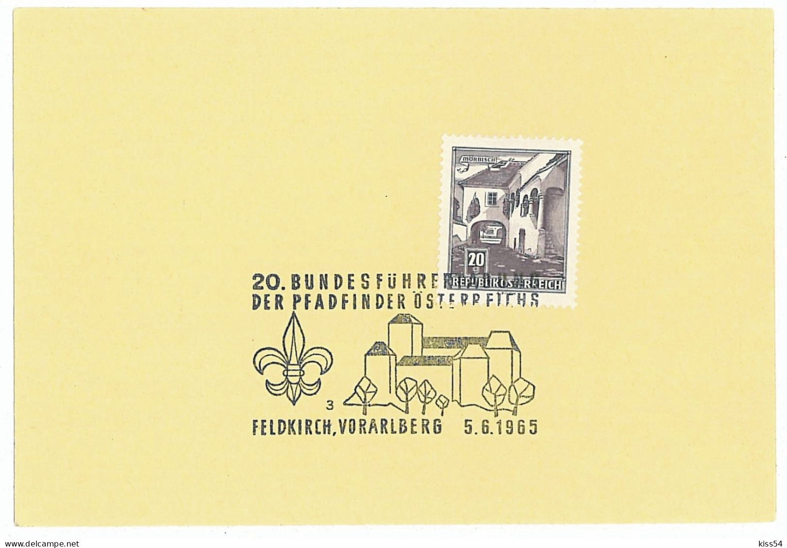 SC 30 - 1016 AUSTRIA, Scout - Cover - Used - 1965 - Covers & Documents