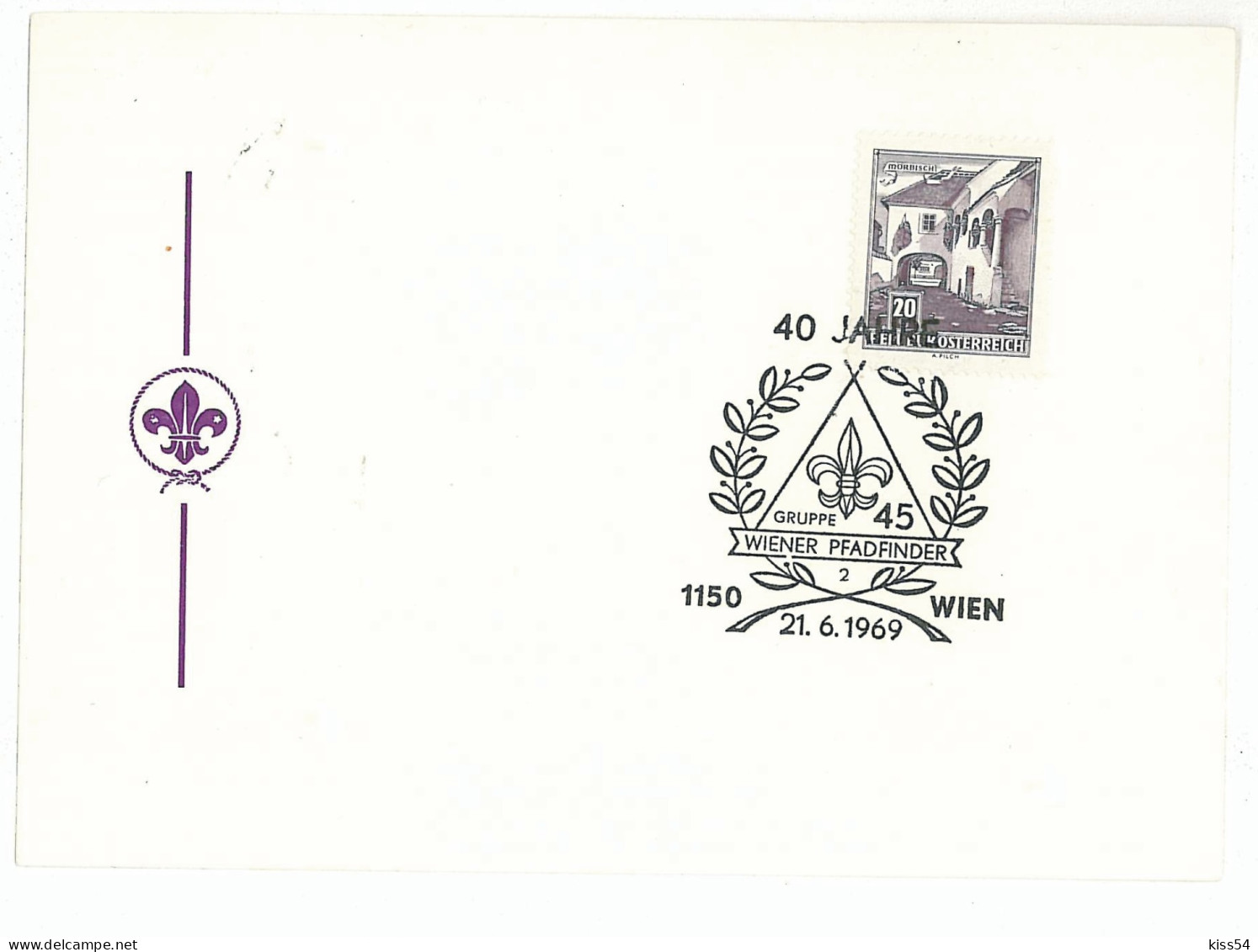 SC 30 - 1010 AUSTRIA, Scout - Cover - Used - 1969 - Covers & Documents