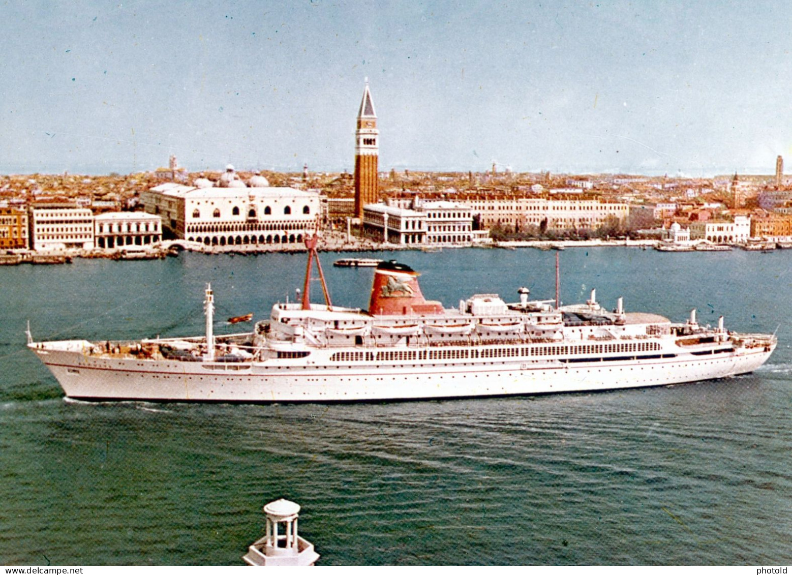 60s SS AUSONIA SHIP LINER PAQUEBOT VENICE ITALIA ITALY  35mm AMATEUR DIAPOSITIVE SLIDE Not PHOTO No FOTO NB3888 - Diapositives