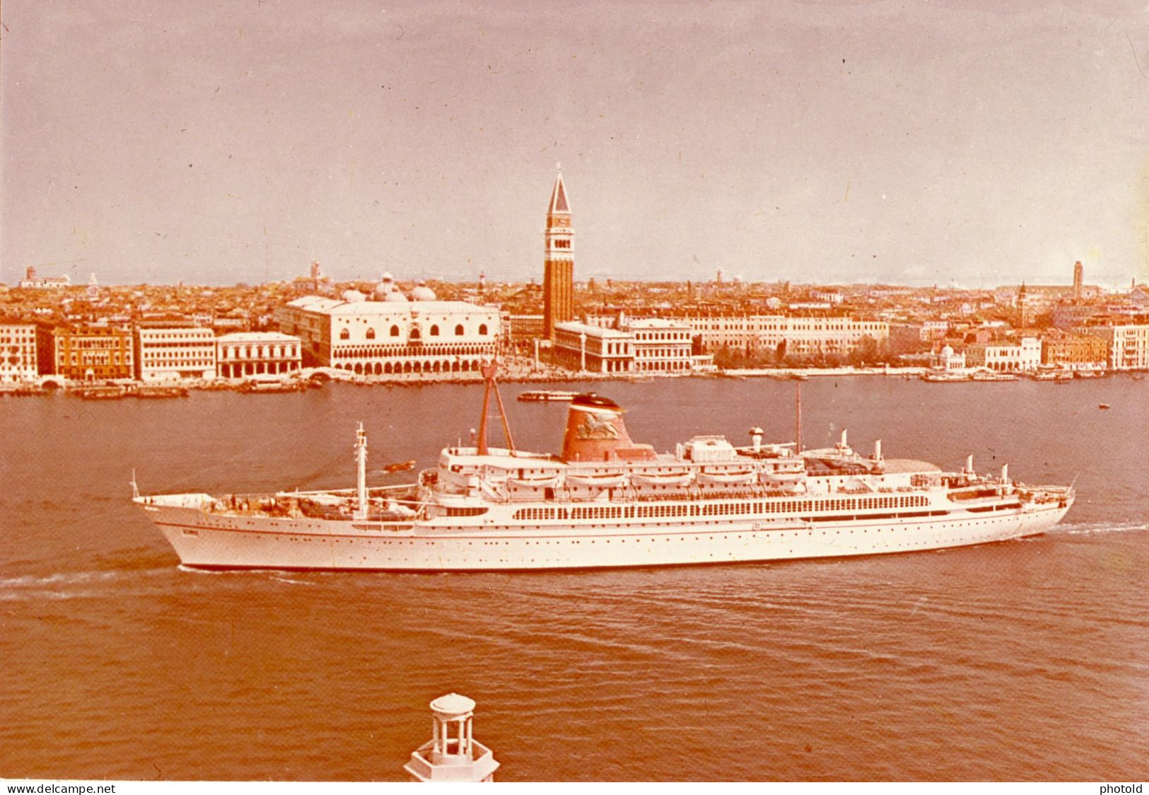 60s SS AUSONIA SHIP LINER PAQUEBOT VENICE ITALIA ITALY  35mm AMATEUR DIAPOSITIVE SLIDE Not PHOTO No FOTO NB3888 - Diapositives