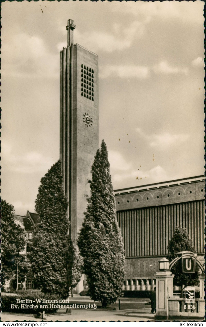 Wilmersdorf-Berlin Ev. Kirche Am Hohenzollernplatz, U-Bahnhof 1959 - Wilmersdorf