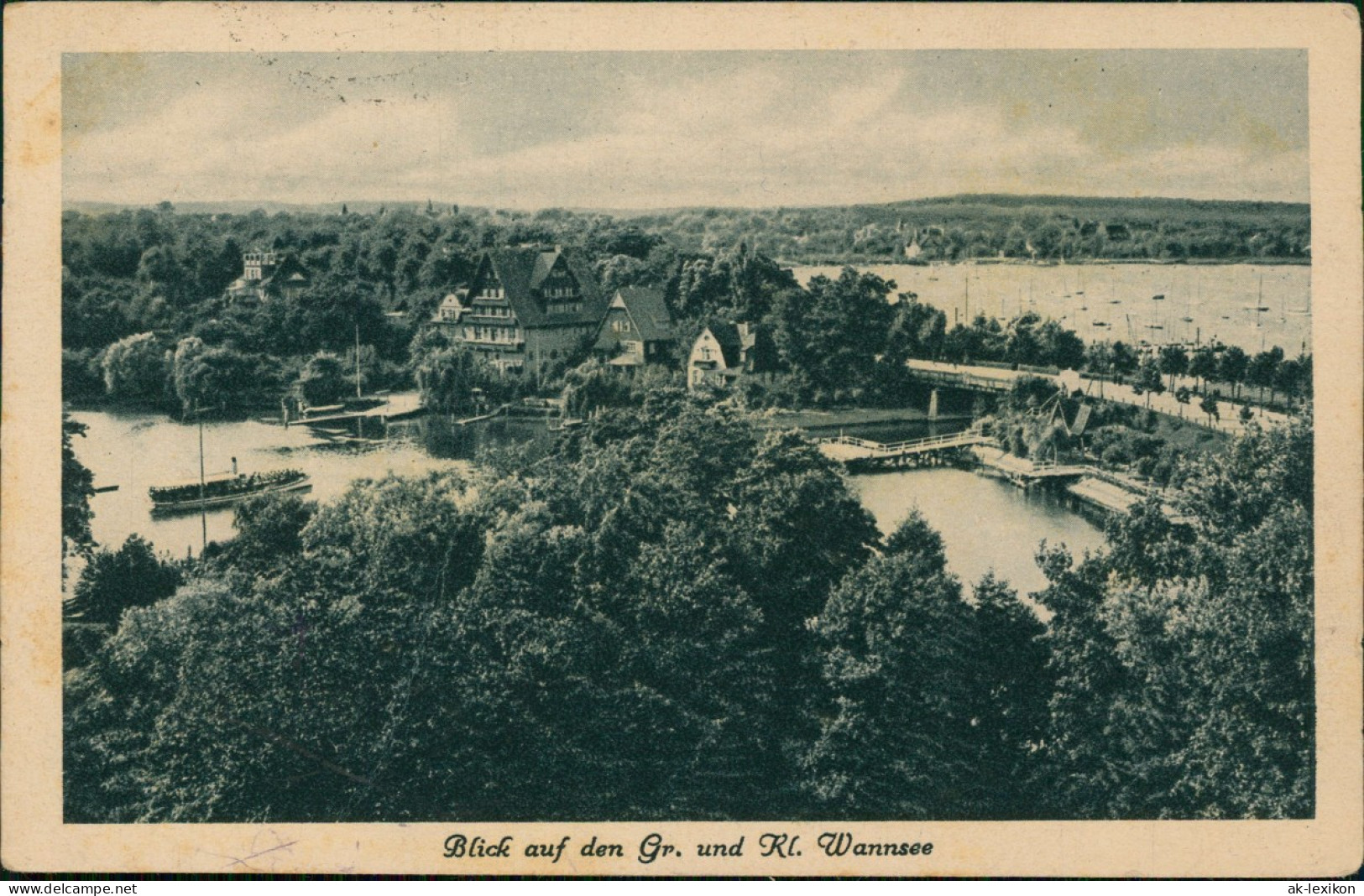 Ansichtskarte Berlin Blick Auf Den Gr Kl. Wannsee 1926  Gel. Bahnpoststempel - Wannsee