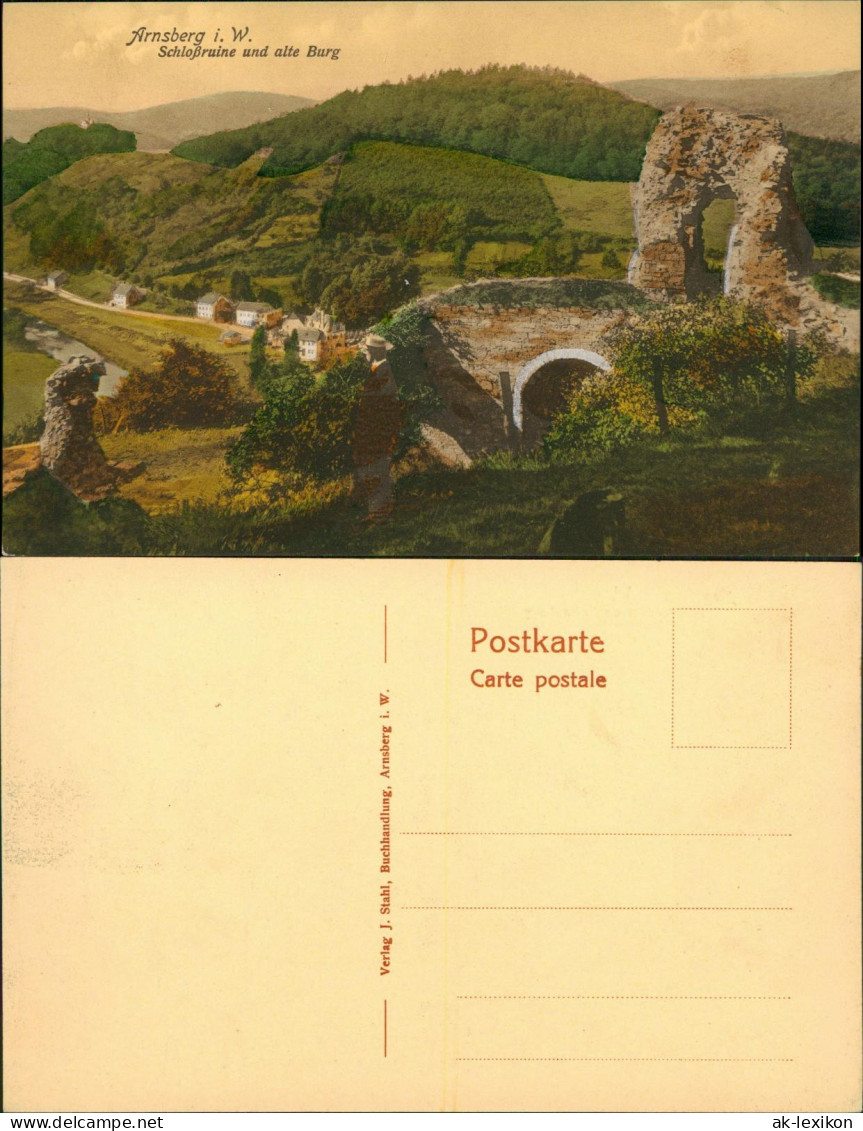 Ansichtskarte Arnsberg Schloßruine Und Alte Burg 1911 - Arnsberg