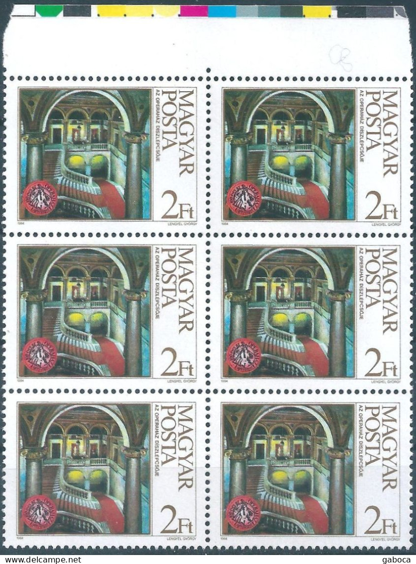 C5666 Hungary Art Architecture Opera House Music Plate Block Of 6 MNH RARE - Teatro