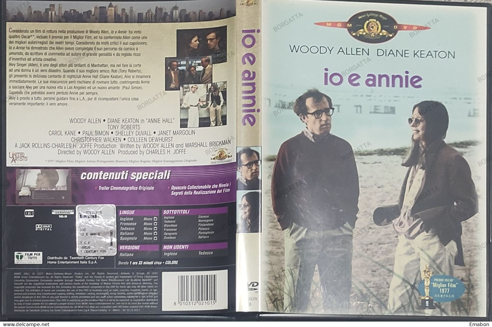 BORGATTA - COMMEDIA - DVD IO E ANNIE - WOODY ALLEN, DIANE KEATON - PAL 2 - MGM 2000 - USATO In Buono Stato - Komedie