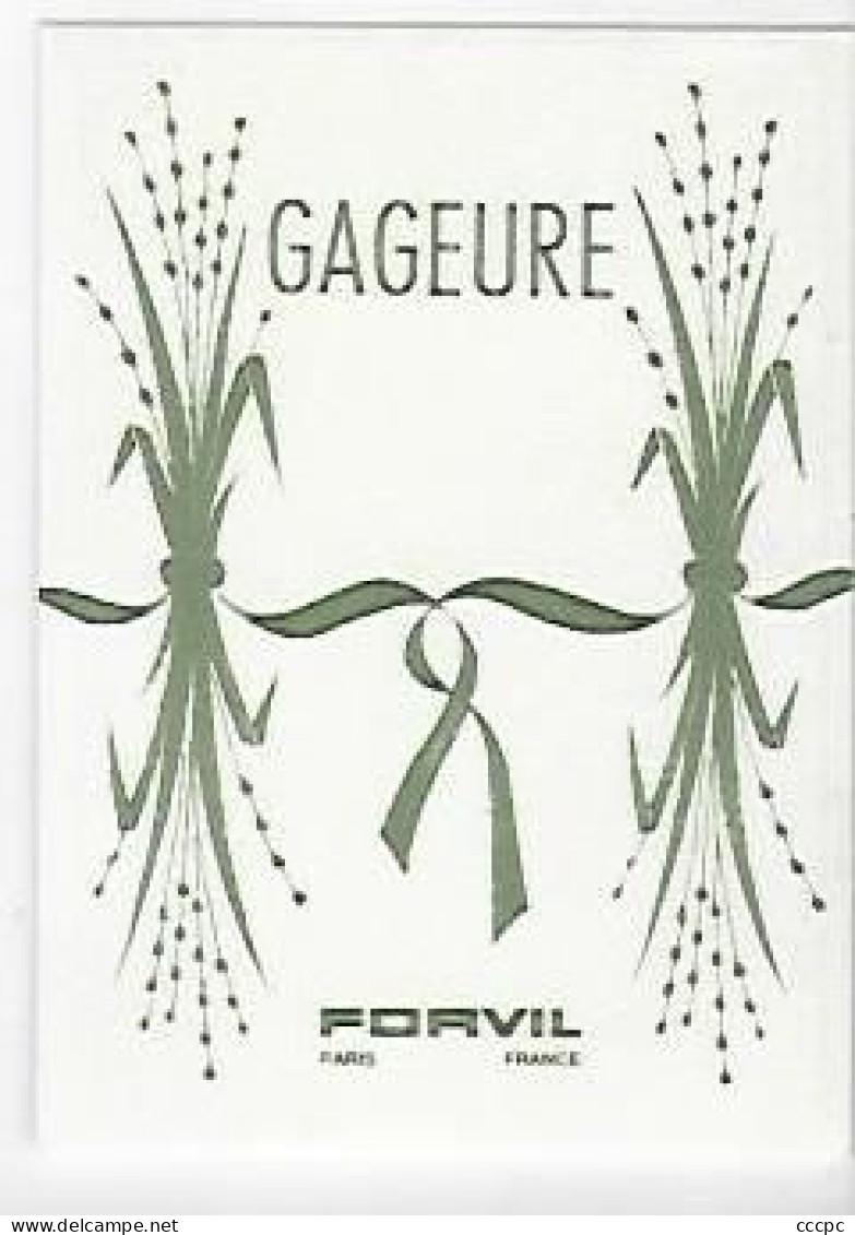 Petite Carte Publicitaire Parfum Gageure Forvil Paris Calendrier 1966 - Pubblicitari