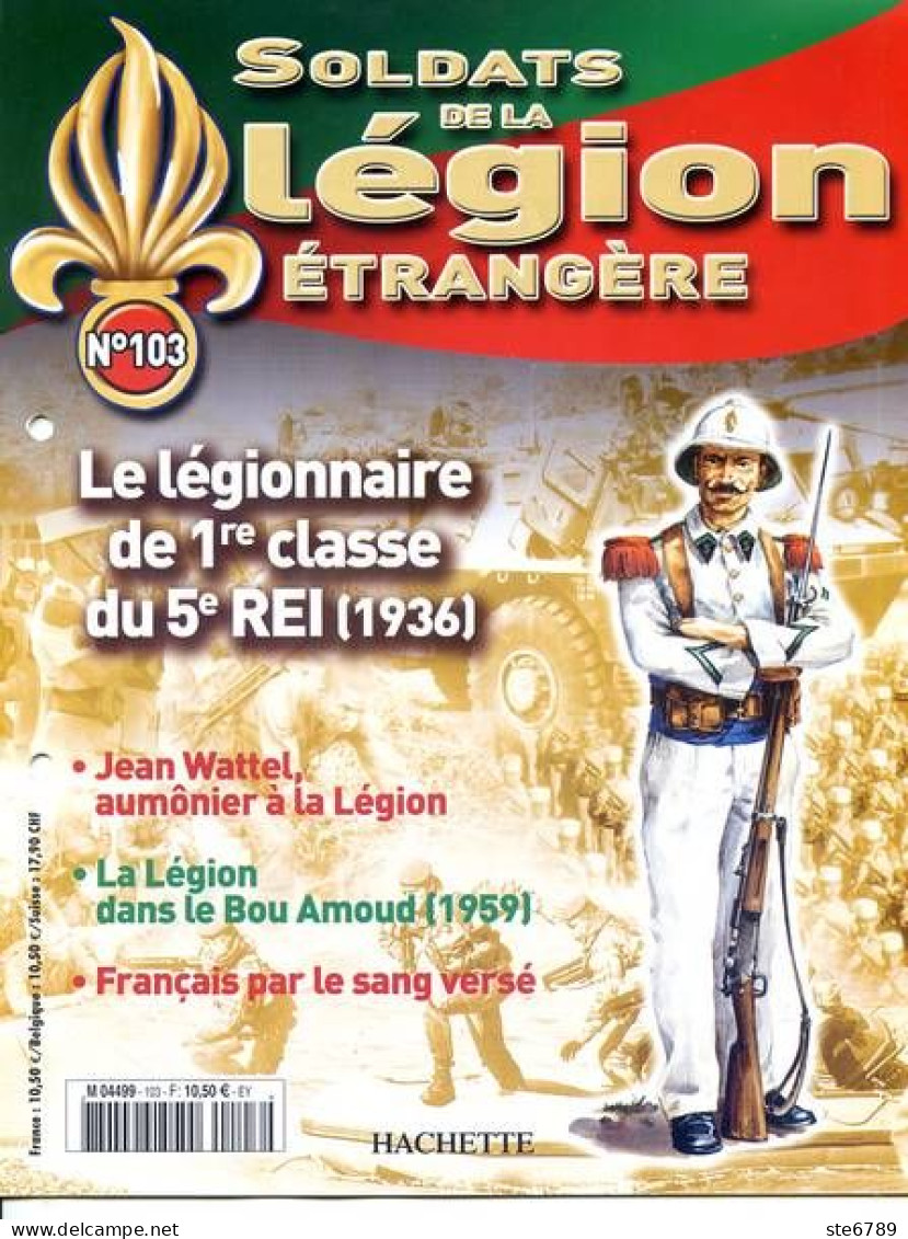 N° 103 Légionnaire 5° REI , Jean Wattel Aumonier , Bou Amoud 1952 ,  Soldats Légion étrangère - Francés