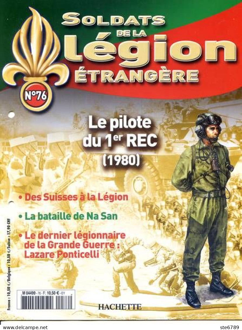 N° 76 Pilote 1° REC , Suisses A La Légion , Bataille Na San , Lazare Ponticelli ,  Soldats Légion étrangère - French