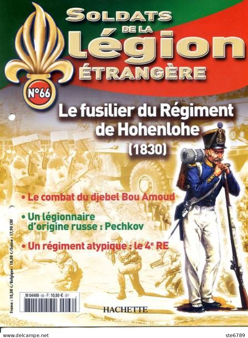 N° 66 Fusilier Hohenlohe , Combat Djebel Bou Amoud , Pechkov , Le 4° RE  ,  Soldats Légion étrangère - Francese