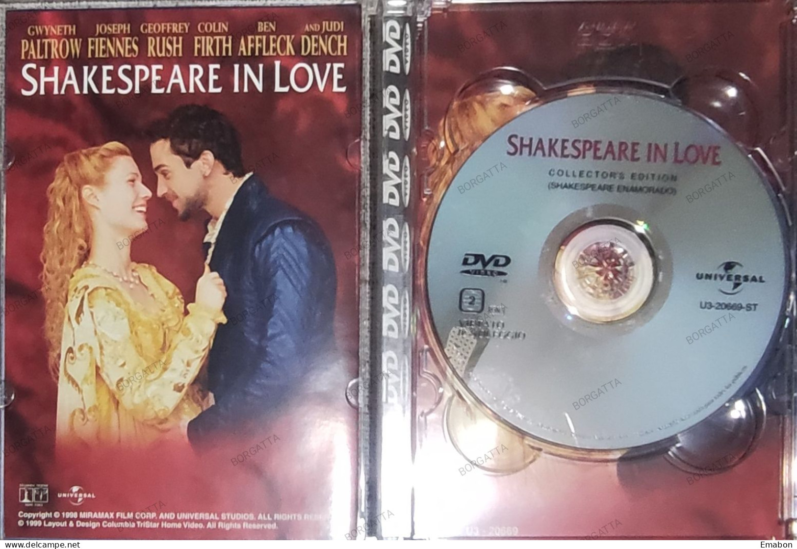 BORGATTA - COMMEDIA - DVD SHAKESPEARE IN LOVE - VINCITORE 7 OSCAR - COLUMBIA TRISTAR 1999 - USATO In Buono Stato - Comédie