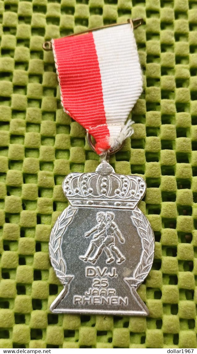 Medaille - D.V.J. 25 Jaar Rhenen  -  Original Foto  !!  Medallion  Dutch - Other & Unclassified