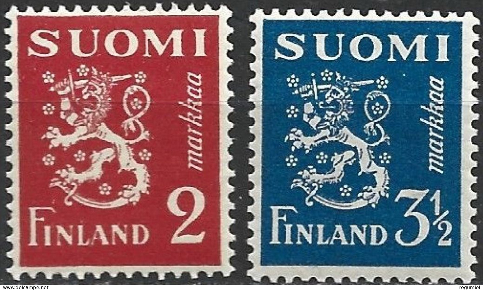 Finlandia 0192/193 * Charnela. 1937 - Unused Stamps