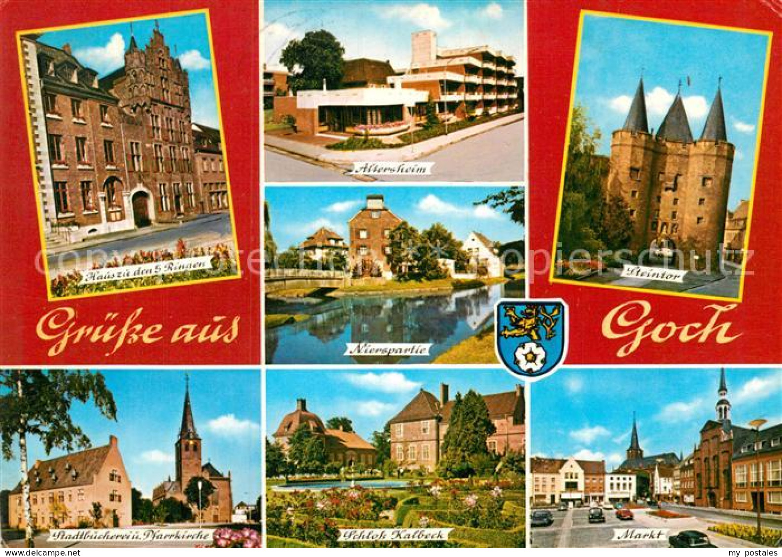 72930008 Goch Haus Zu Den 5 Ringen Altersheim Nierspartie Steintor Pfarrkirche S - Goch