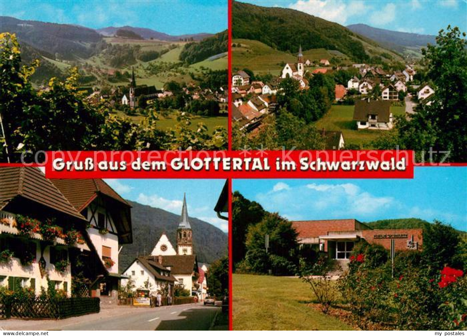 72929991 Glottertal Panorama Ortsmotive Glottertal Schwarzwald - Glottertal