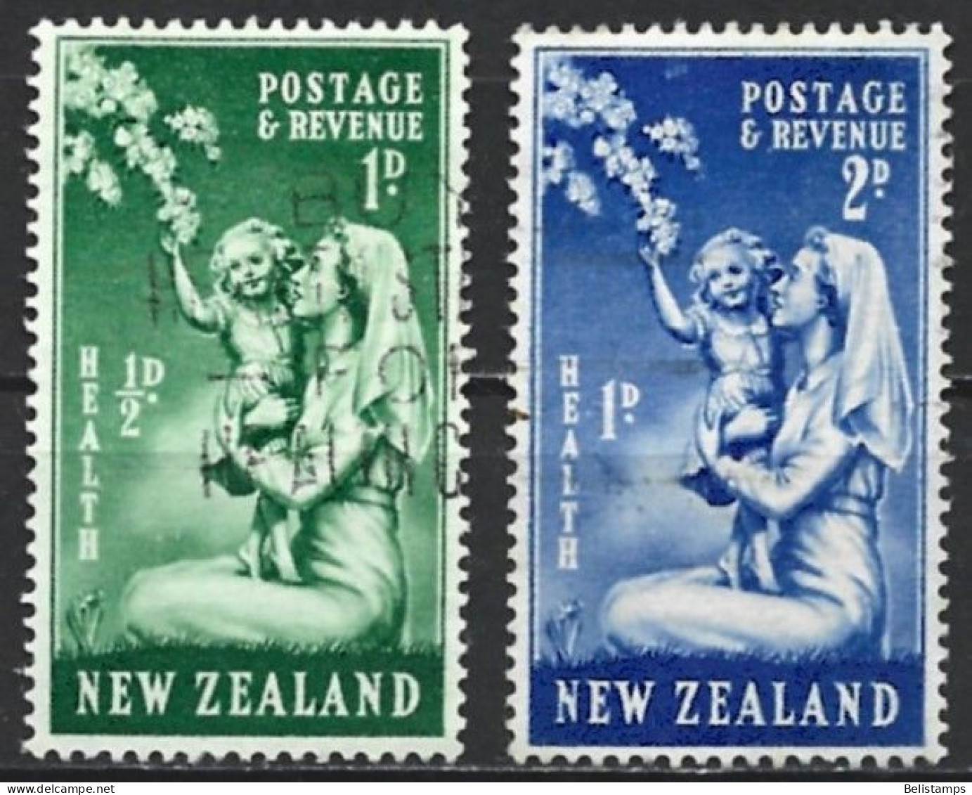 New Zealand 1949. Scott #B34-5 (U) Nurse And Child  *Complete Set* - Servizio