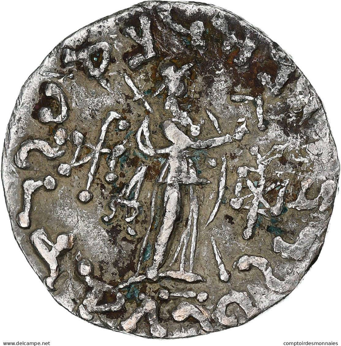 Royaume Indo-Scythe, Azes II, Tétradrachme, Ca. 35-12 BC, Argent, TTB - Orientales