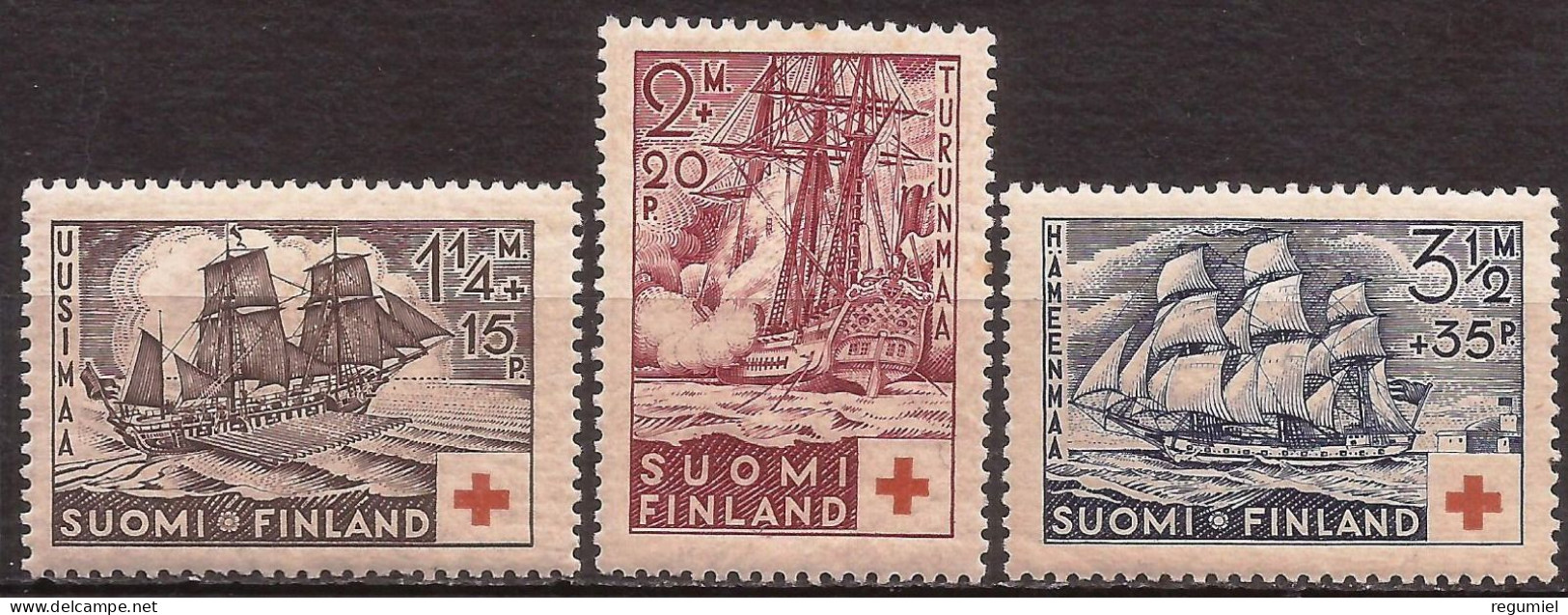 Finlandia 0189/191 * Charnela. 1937 - Unused Stamps