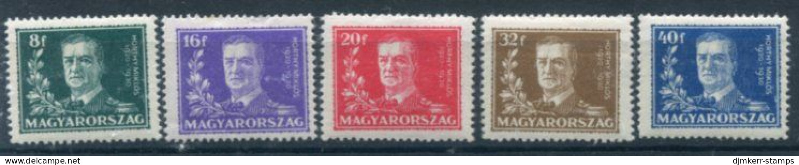 HUNGARY 1930 10th Anniversary Of Horthy Regime LHM / *.  Michel 458-62 - Unused Stamps