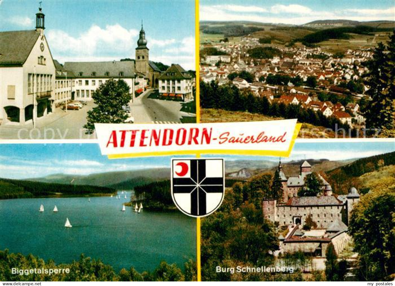 72929795 Attendorn Teilansicht Fliegeraufnahme Biggetalsperre Burg Schnellenberg - Attendorn