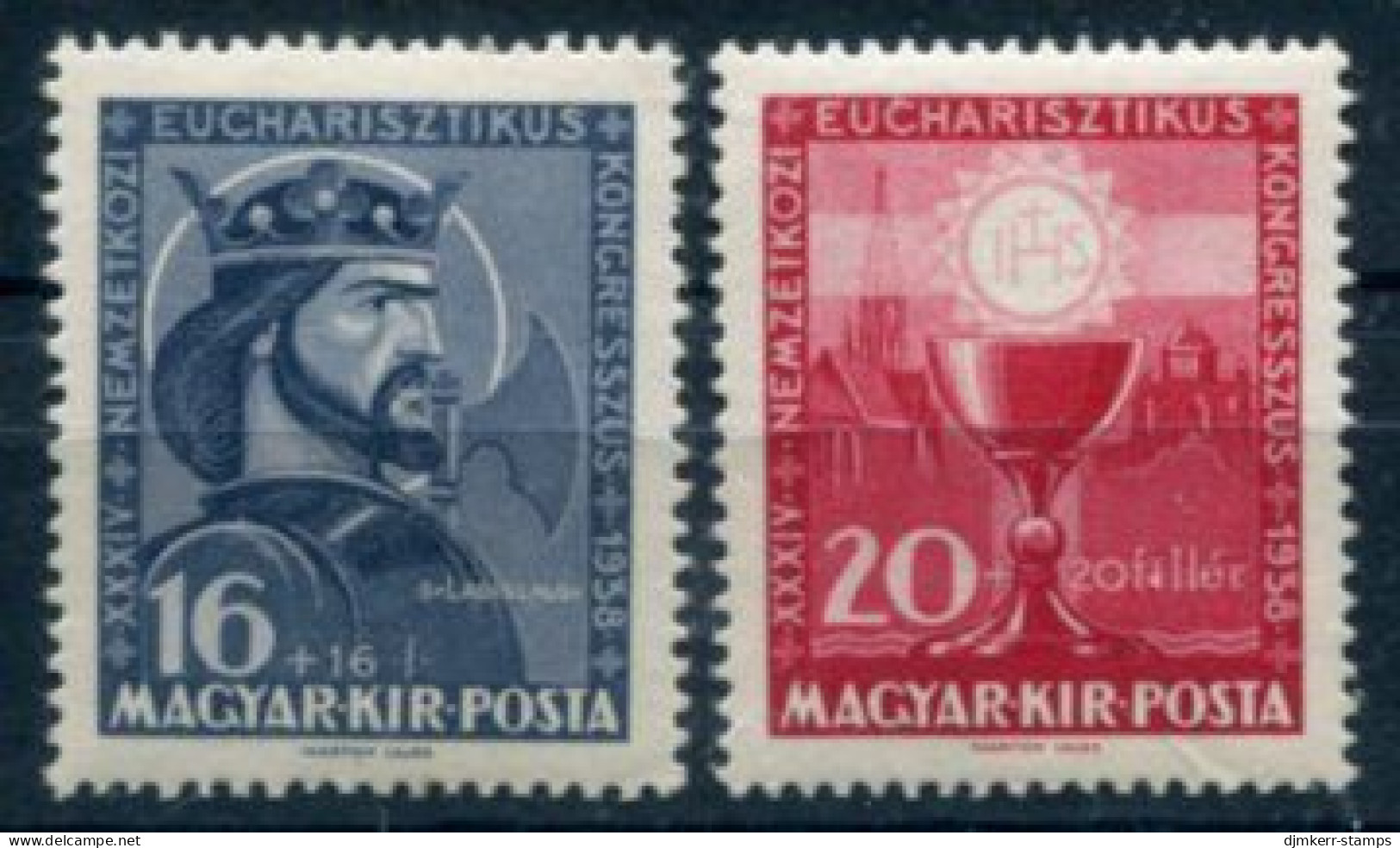 HUNGARY 1938 Eucharistic Congress MNH / **.  Michel 571-72 - Neufs