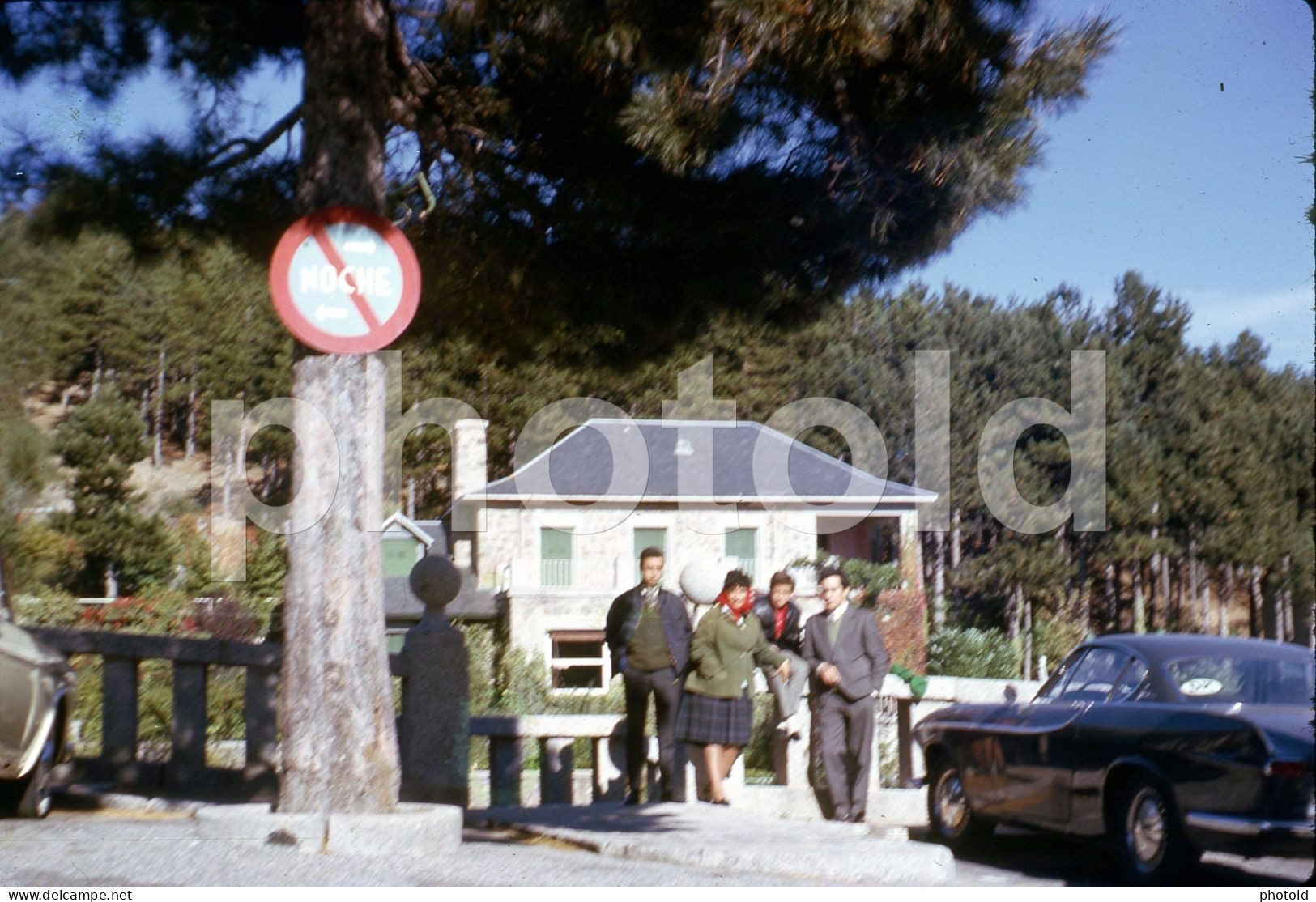 1963 VOLVO P1800 FROM DENMARK DK IN SPAIN ORIGINAL AMATEUR 35mm DIAPOSITIVE SLIDE Not PHOTO No FOTO NB3905 - Diapositives