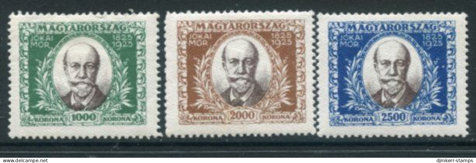 HUNGARY 1925 Jokai Centenary  LHM / *.  Michel 398-400 - Neufs