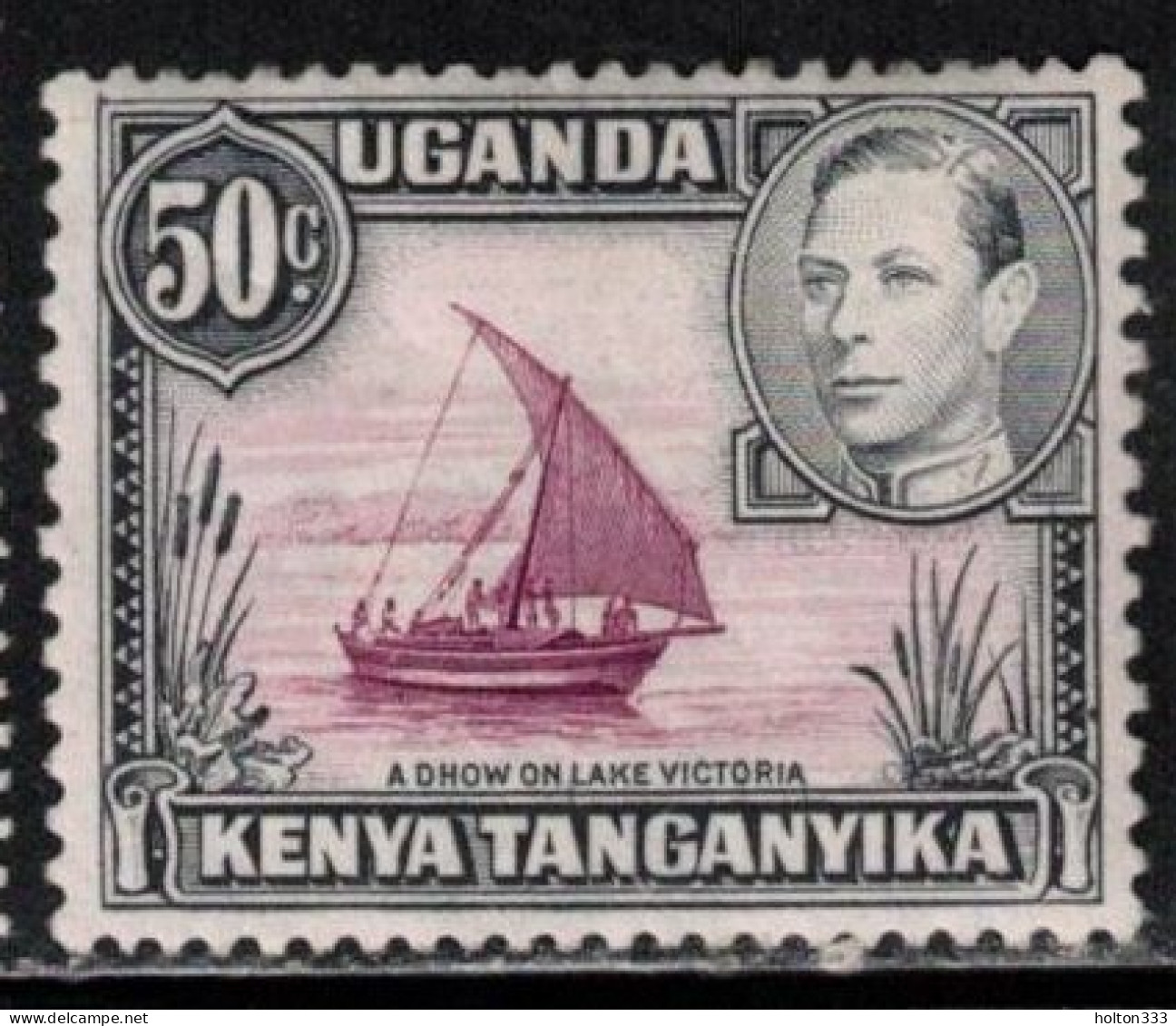 KENYA, UGANDA & TANGANYIKA Scott # 79a MH - KGVI - Rope Touching Sail - Kenya, Uganda & Tanganyika