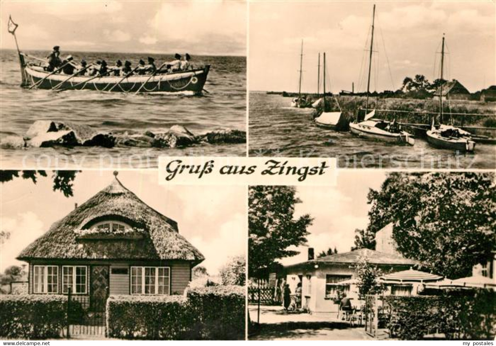 72927571 Zingst Ostseebad Ruderboot Reethaus Hafen Gaststaette Zingst Darss - Zingst