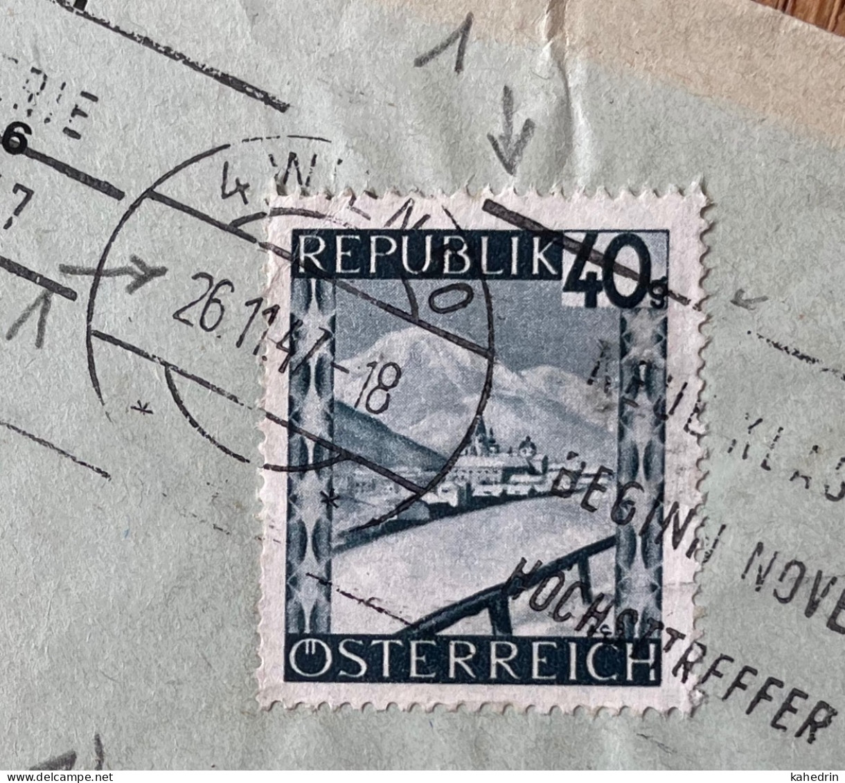 Österreich / Austria 1947, Plattenfehler / Druckzufälligkeit Mi. # 757: Vliegendes Vogelpaar - Errors & Oddities