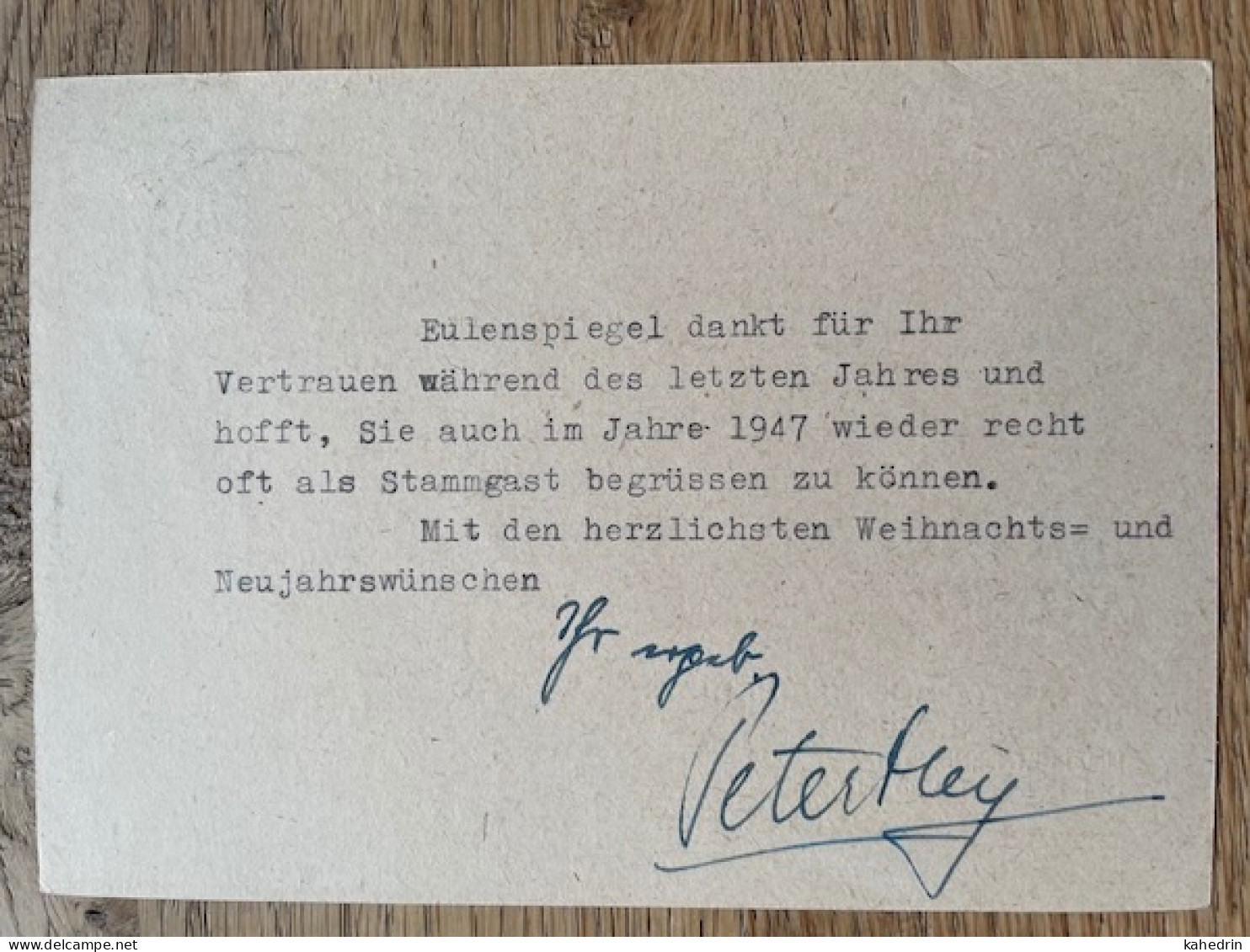 Österreich / Austria 1946, Peter's Eulenspiegel Kabarett, Plattenfehler / Druckzufälligkeit Mi. # 741, Bitte Lesen! - Errors & Oddities