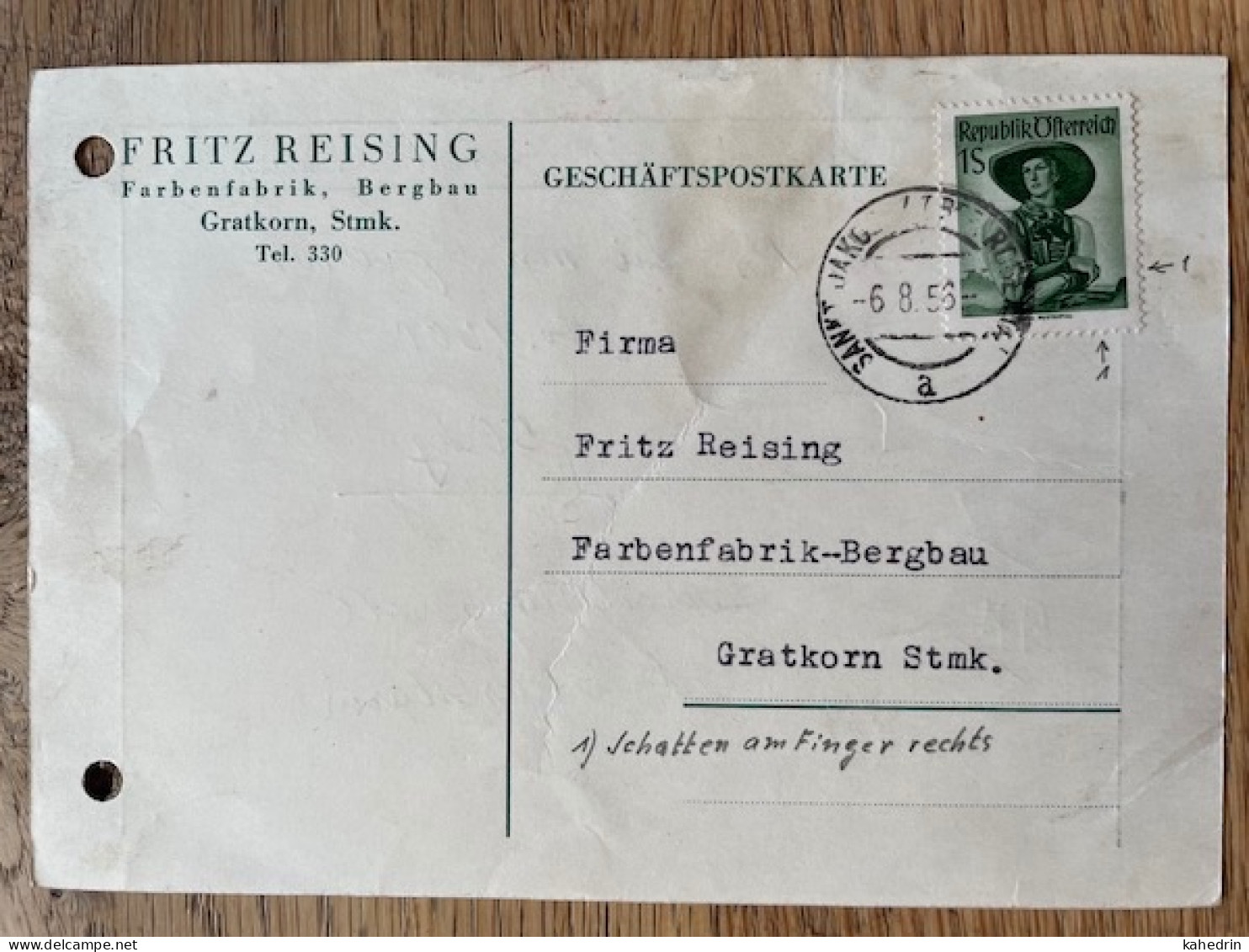Österreich / Austria 1956, Plattenfehler / Druckzufälligkeit Mi. # 912: Schatten Am Finger Rechts - Errors & Oddities