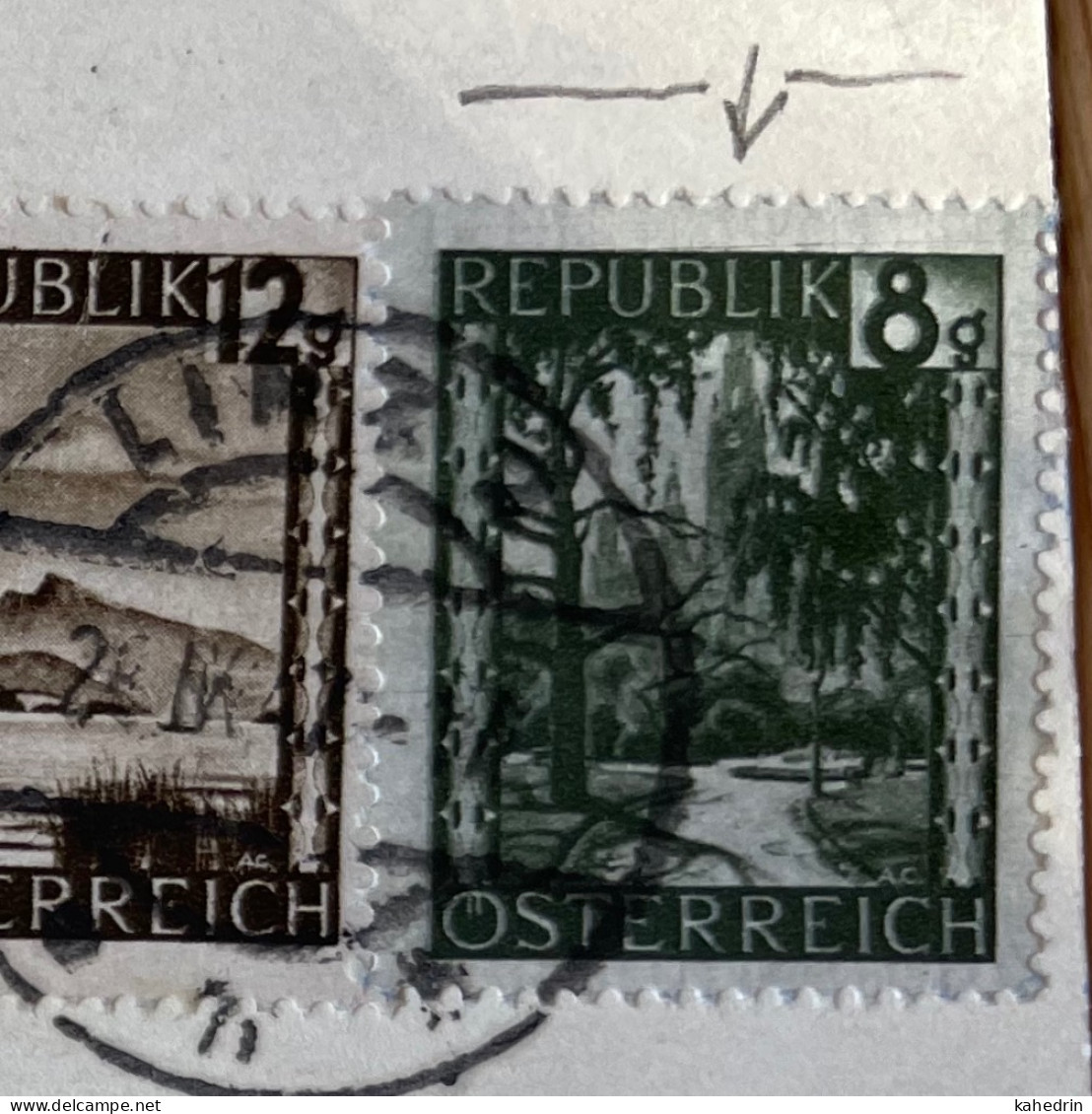 Österreich / Austria 1947 Plattenfehler / Druckzufälligkeit Mi. # 744 : Horizontaler Strich Am Rand - Varietà & Curiosità