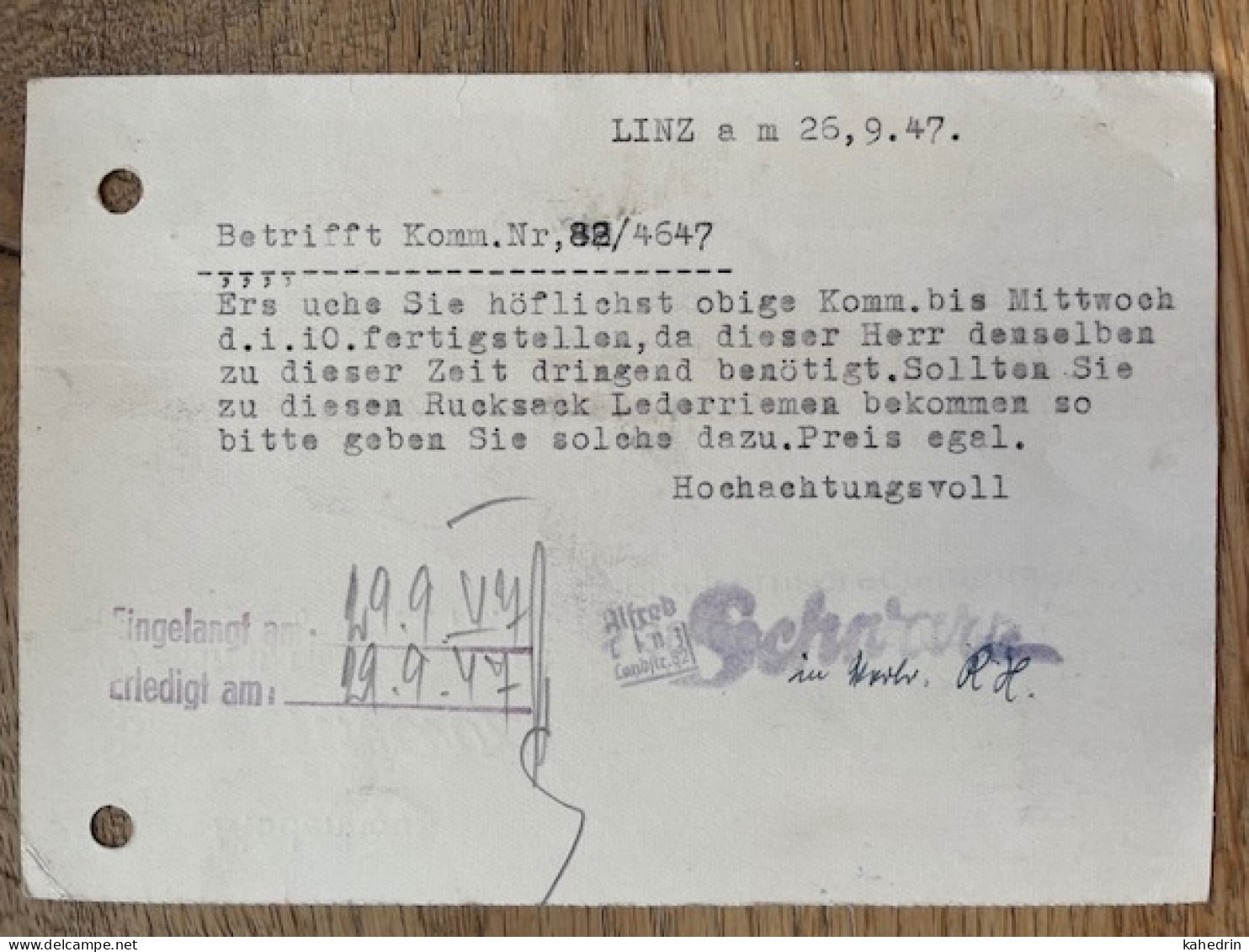 Österreich / Austria 1947 Plattenfehler / Druckzufälligkeit Mi. # 744 : Horizontaler Strich Am Rand - Plaatfouten & Curiosa