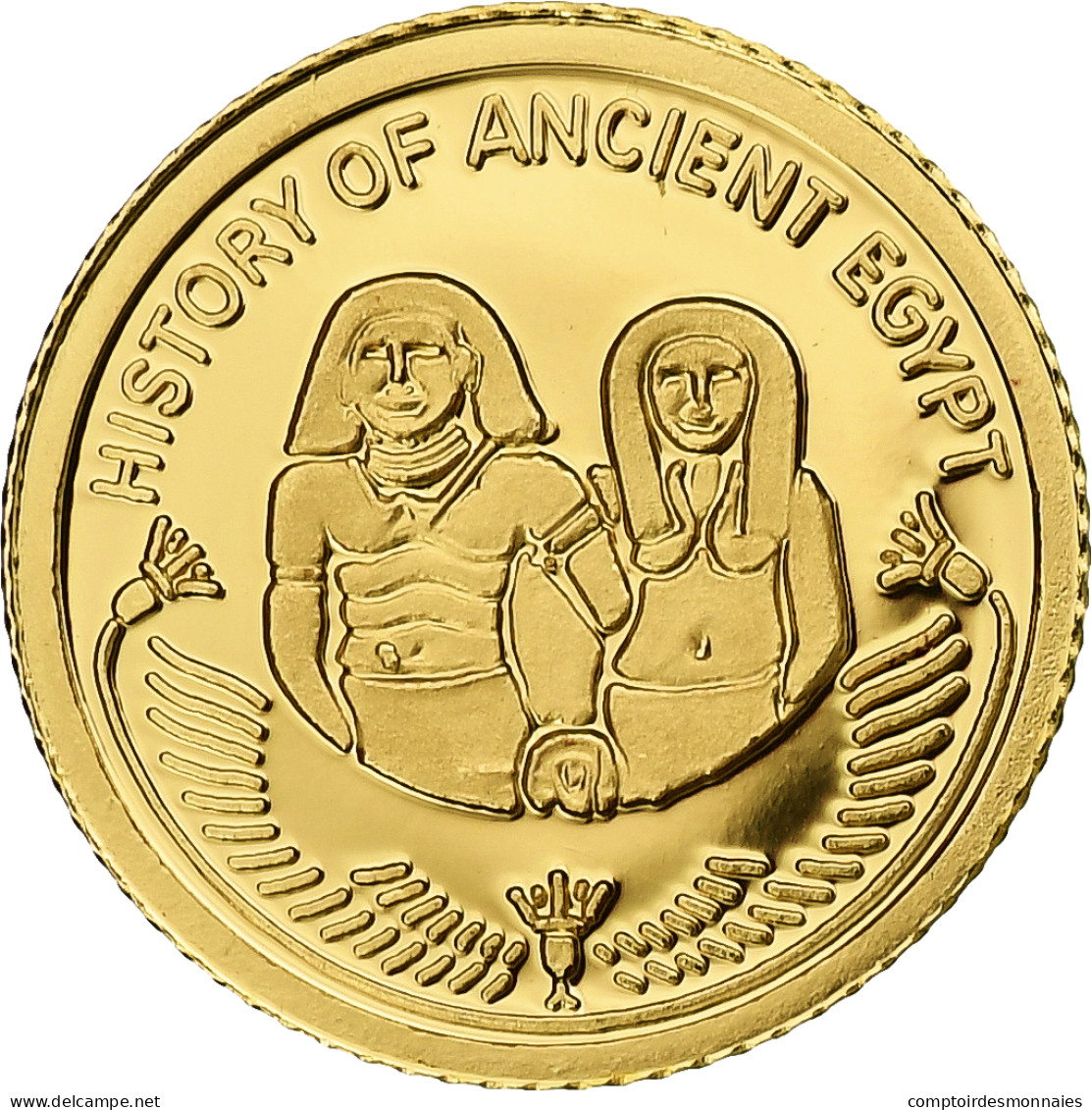 Fidji, Elizabeth II, 10 Dollars, History Of Ancient Egypt, 2010, BE, Or, FDC - Figi