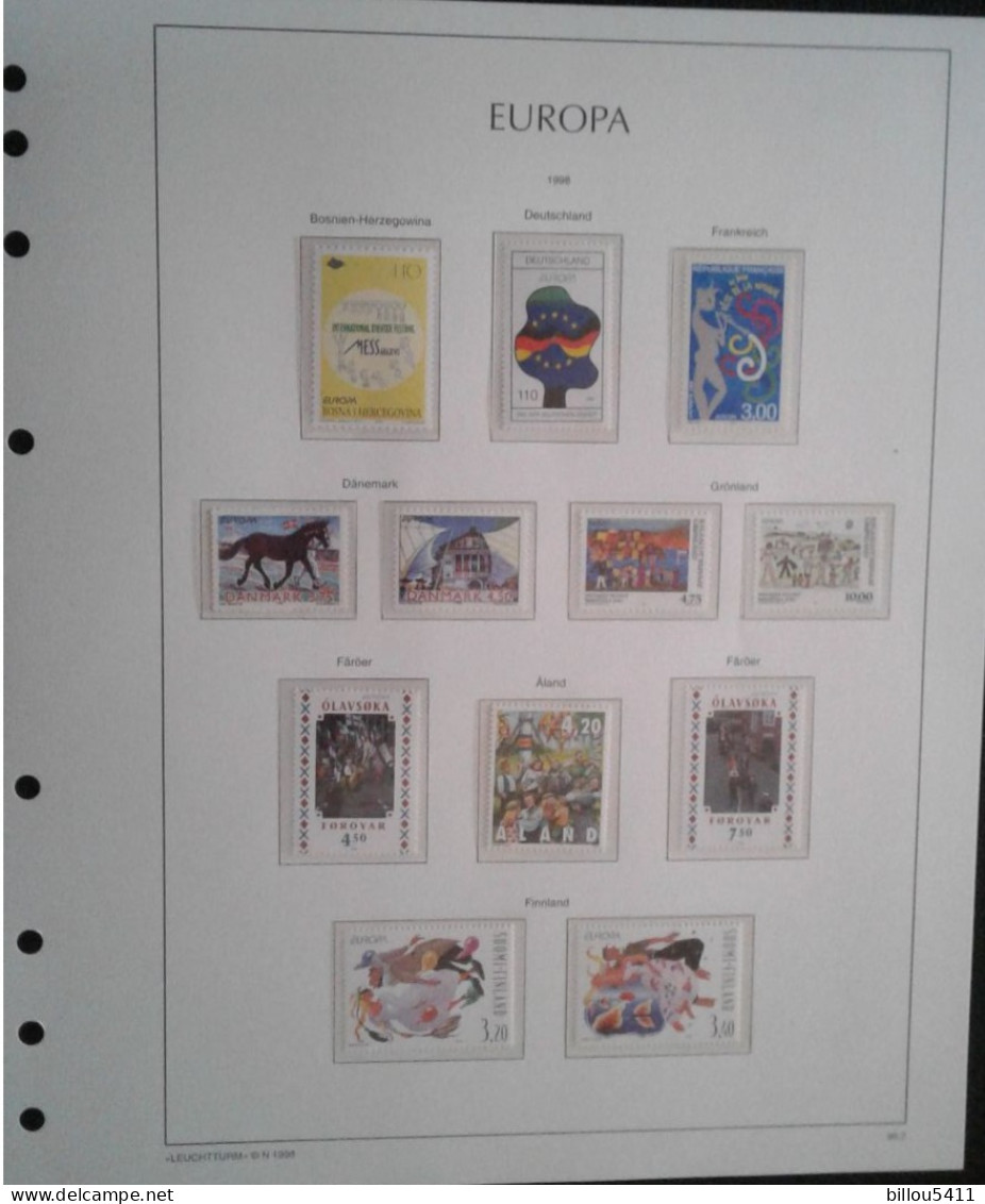 EUROPA 1994 à 2001 Neuf**  COLLECTION  en Album MAC