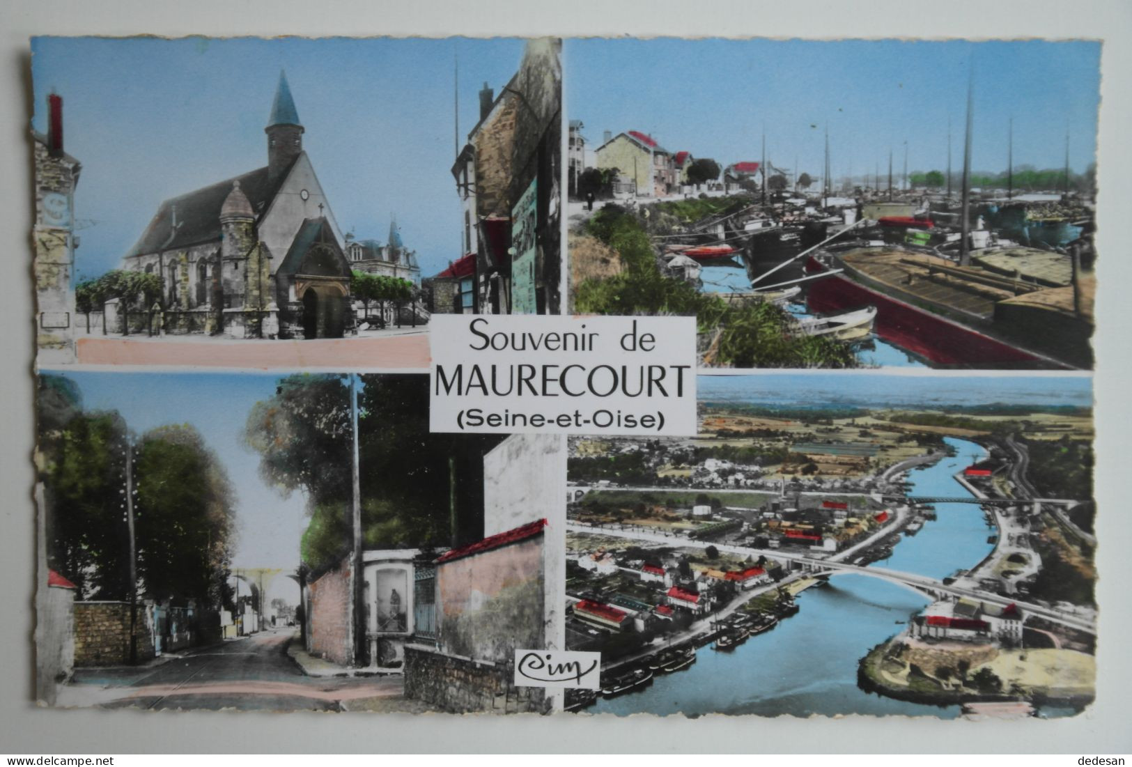 Cpsm Petit Format Multivues Souvenir De MAURECOURT Seine Et Oise - NOV67 - Maurecourt