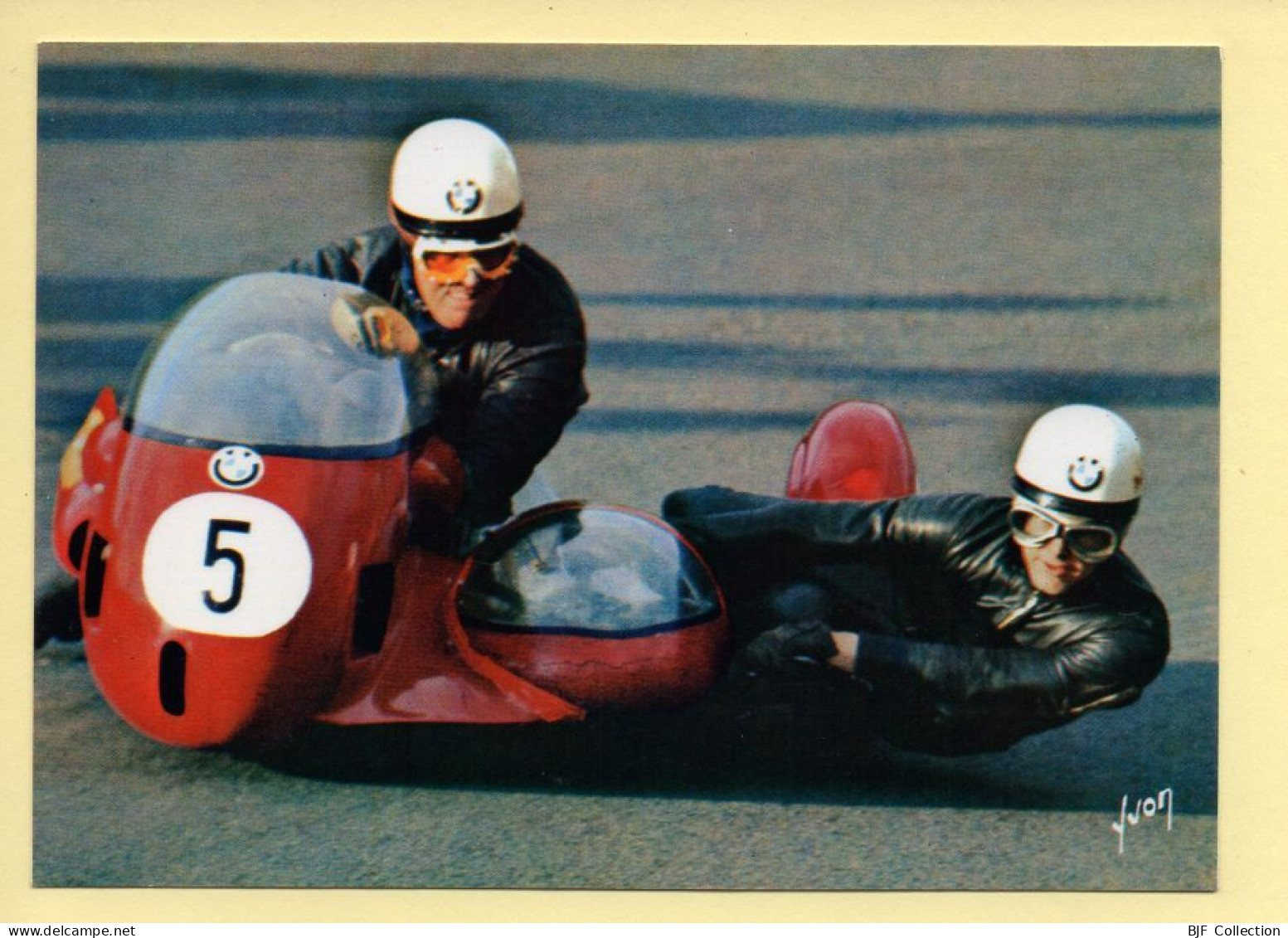 Moto : Side-car – Clermont / Pilote Heinz Luthringshauser / Passager Hans-Jürgen Cusnick (voir Scan Recto/verso) - Motorcycle Sport