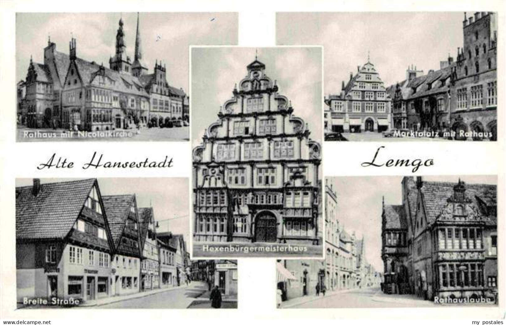 72820514 Lemgo Rathaus Nicolaikirche Breite Strasse Hexenbuergermeisterhaus Rath - Lemgo