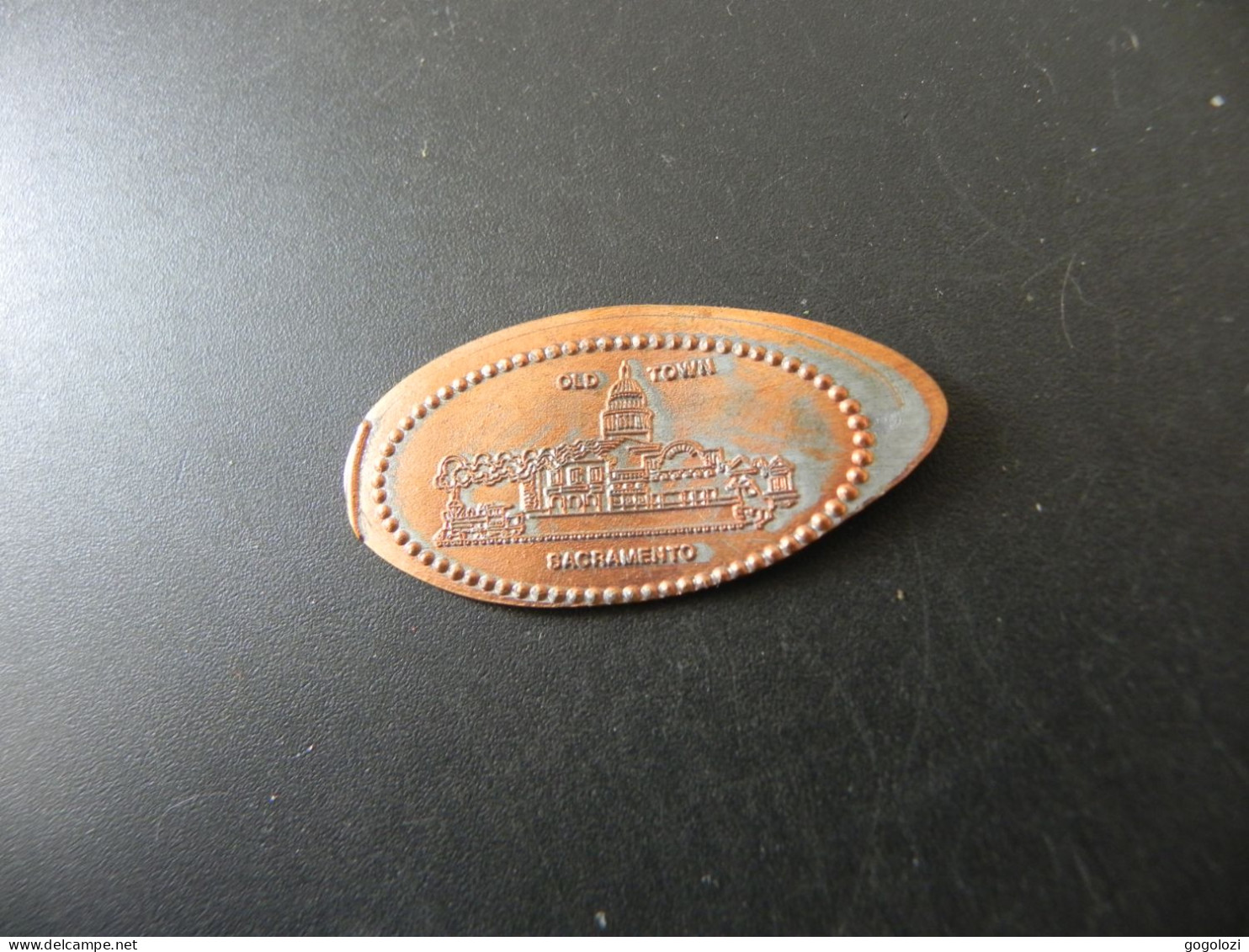 Jeton Token - Elongated Cent - USA - Old Town Sacramento - Souvenir-Medaille (elongated Coins)