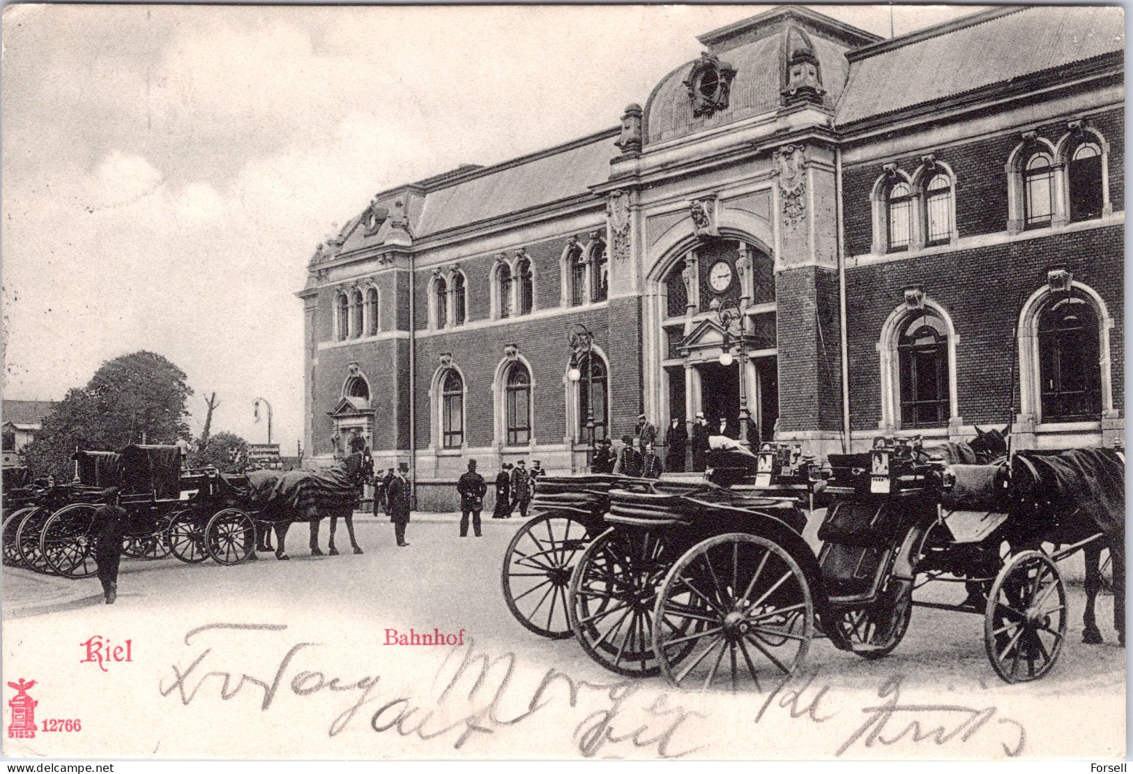 Kiel Bahnhof  (Stempel: Kiel 1903, Nach Norwegen) - Kiel