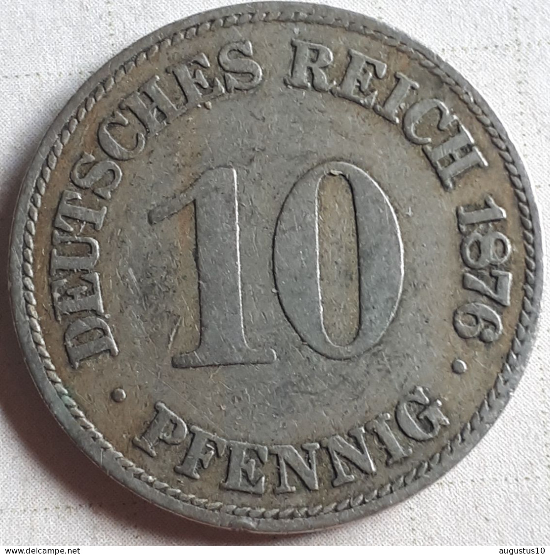 DEUTSCHLAND / GERMANY :10 PFENNIG 1876 E KM 4 XF - 5 Pfennig