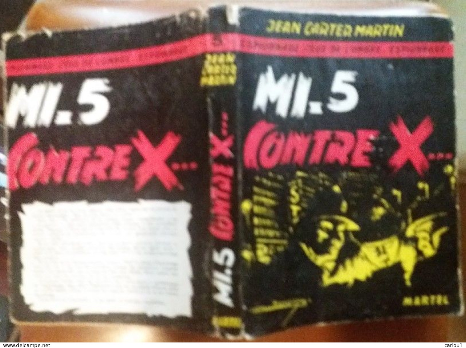 C1 Carter Martin MI-5 CONTRE X Andre MARTEL Espionnage 1958 Avec JAQUETTE Port Inclus - Antiguos (Antes De 1960)