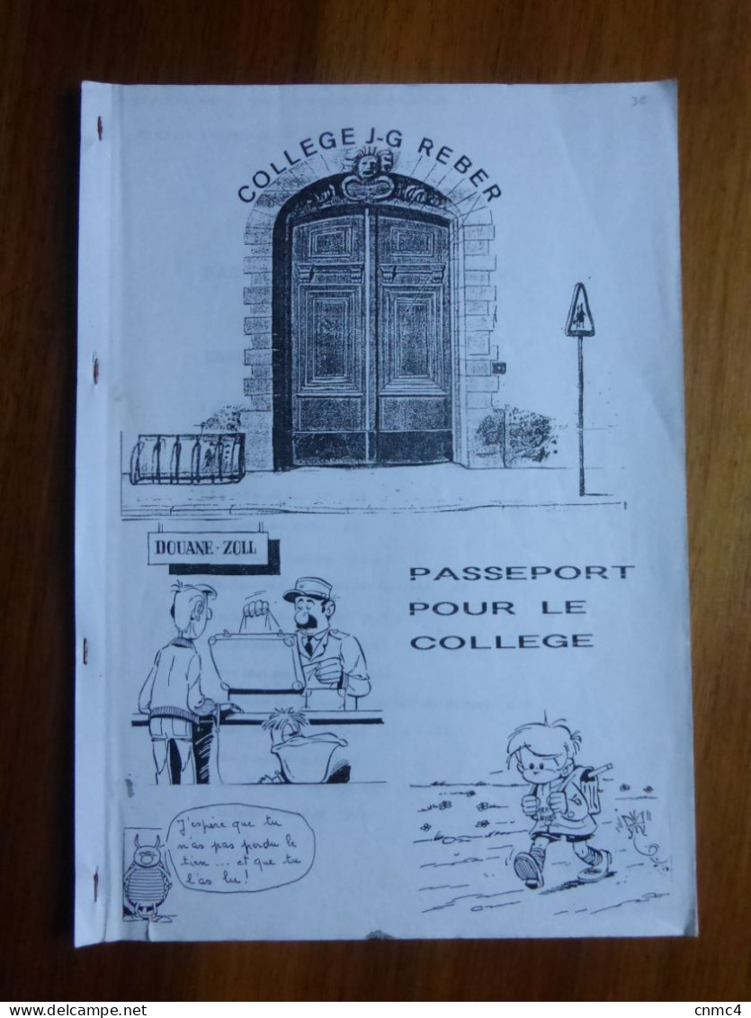 Bande Dessinée 1991 College J.G. Reber, Sainte Marie Aux Mines - Alsace