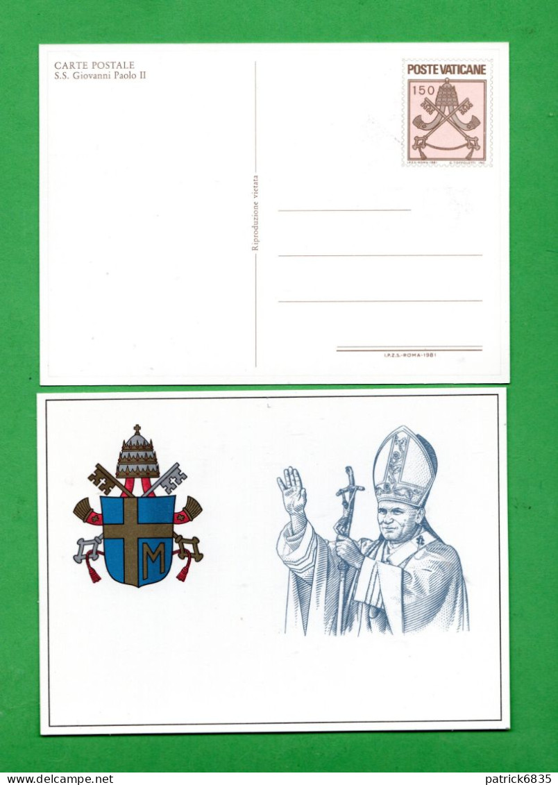 (ScC) Vaticano **- Cartolina Postale 1981- S.S. GIOVANNI PAOLO II. NUOVE. C.20 - Enteros Postales