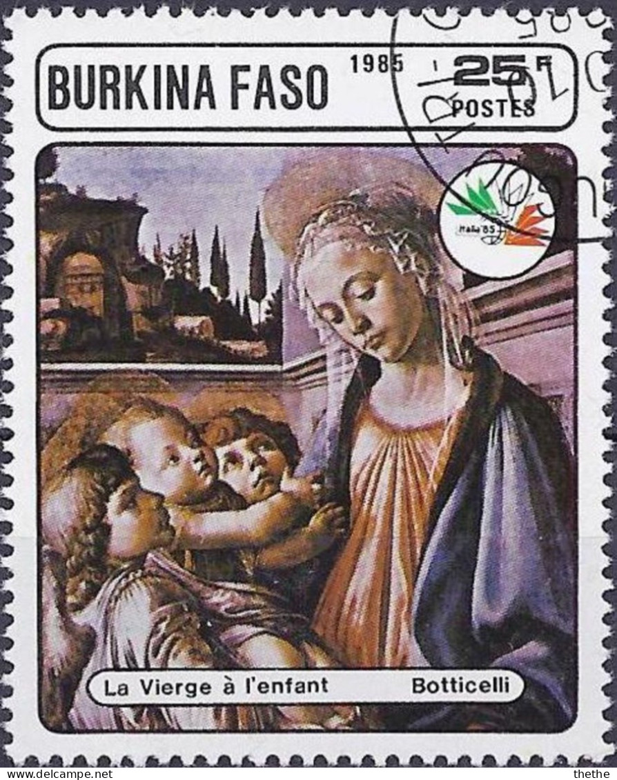 BURKINA FASO - Vierge à L'enfant Et Deux Anges De Botticelli - Religious